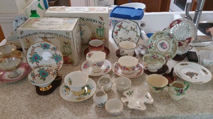 bone china cups and saucers - Wedgwood Peter Rabbit sets, NIB