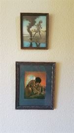 small vintage Maxfield Parrish prints - likely book plates that have been framed...from Poems of Childhood