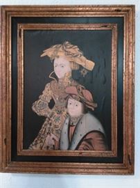 Framed print Lucas Cranach the Elder - Electress Sibilla of Saxony with her son