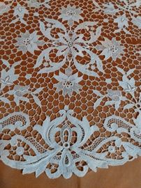 hand made lace table runner