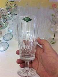 12 large Shannon crystal glasses