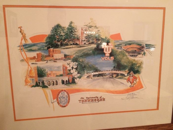 University of Tennessee Vols vintage print 