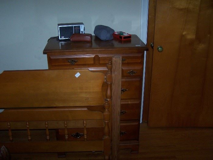 ANOTHER MAPLE CHEST & TWIN BED FRAME