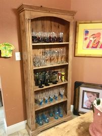Pine Bookcase - Glassware