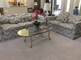 Beautiful brass and glass coffee table