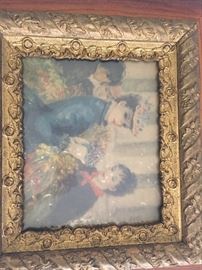 Vintage print in lovely gesso gold leaf frame