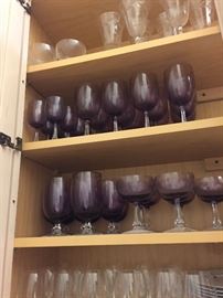 Beautiful purple stemware