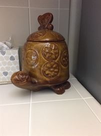 Turtle cookie jar