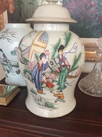 Circa 1840’s Asian Vases with lids