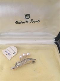 Mikimoto pearl pin