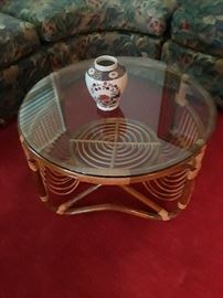 Stunning Rattan Cocktail Table flawless condition