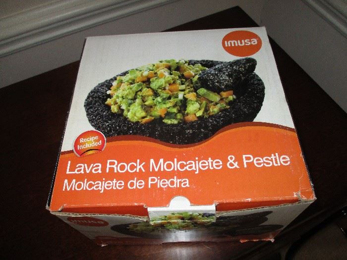 Lava Rock Pestle.  New in the box.  Original price:  $55.  Discounts apply both days.