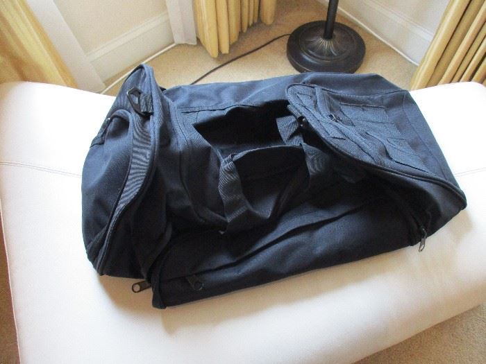 Duffle bag.  Never used.  Original price:  $30.  Discount pricing applies both days.