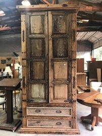 Antique Mexican Pine Aromoire, Very large piece $1950