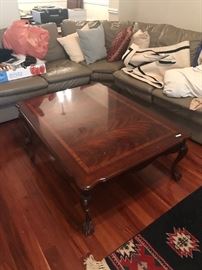 Cherry coffee table, check out those paws! $100