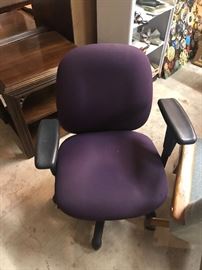 clean purple office chair $20