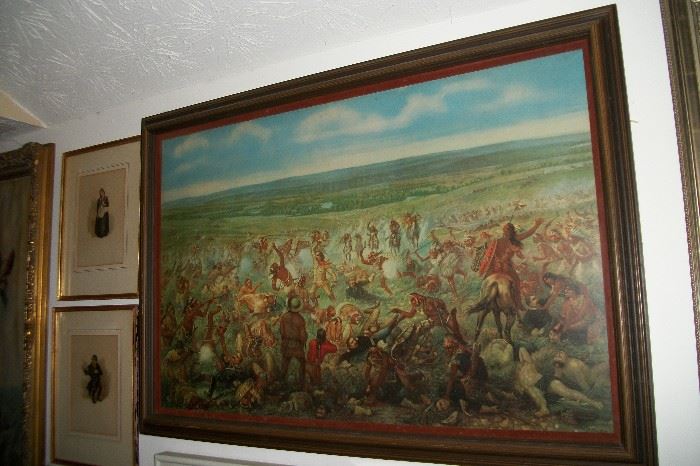 Custard's Last Fight Custom Framed Budweiser Advertising