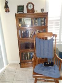 BOOKS AND ROCKER/ BOOKCASE NOT FOR SALE