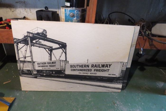 Mounted railway and freight photos