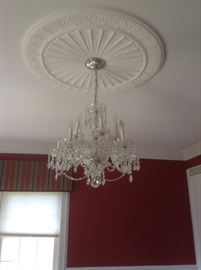 German Crystal Glass  two tier Chandelier  for sale