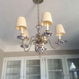Monte Crisco French Chandelier w shades for sale 