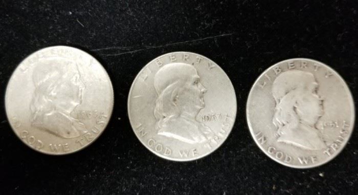 Franklin Silver half dollars