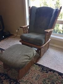 Oak glider/foot stool