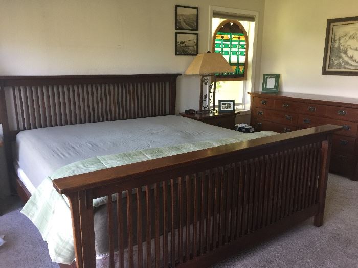 King size Mission Style bed frame