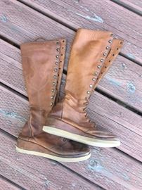 Women's tall leather boots