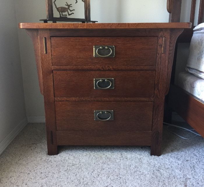 Pair of Mission Style bedside tables/chest