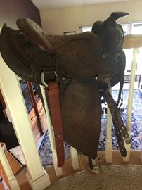 Decorative western saddle