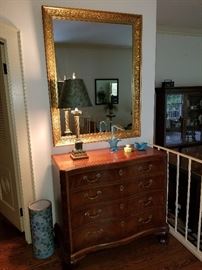 White Furniture Company bow front chest
Gilt mirror