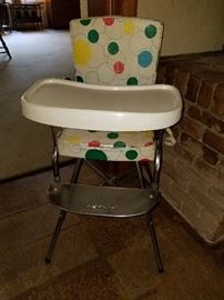 Vintage high chair good for doll display