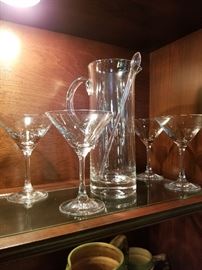 Glass cocktail set