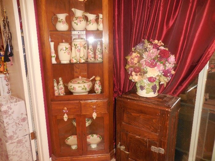 Corner Cabinet. Ice Box, Franciscan Desert Rose