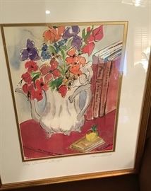 Elaine Elliott watercolor and ink floral still life