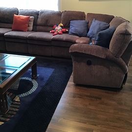 Velour sectional