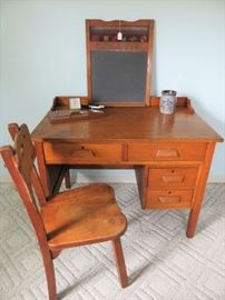 Antique  Oak Desk/Chair