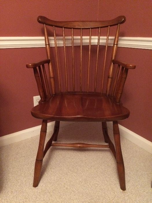 Stickley Windsor captains / arm chairs -- shown one of two 