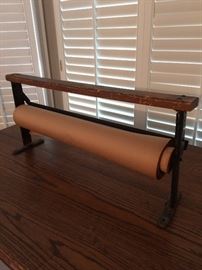 vintage / antique long roll paper cutter 