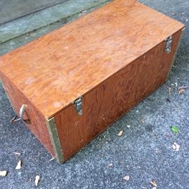 old wooden trunk - hand made 
