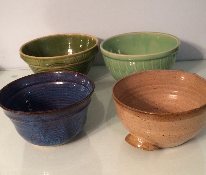 pottery bowls for collecting and food preparation 
