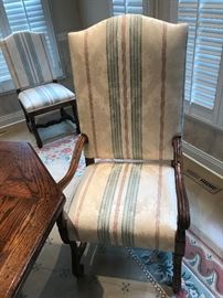 INTERIOR CRAFT ARM CHAIRS-2 ARM AND 6 SIDE-RUG NOT FOR SALE