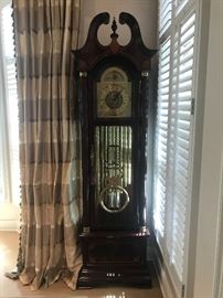 HOWARD MILLER PRESIDENTIAL COLLECTION GRANDFATHER CLOCK-DRAPES AND WINDOW TREATMENTS NOT FOR SALE