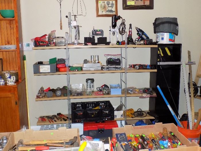 All different types of tools and toolboxes