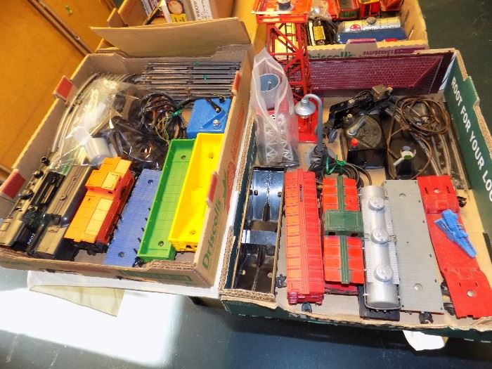 Large assortment of vintage trains and toys to choose from