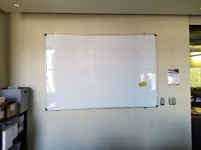 Large wall mounted dry erase white board