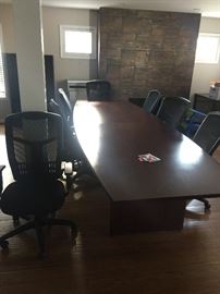 10ft boat shaped conference table