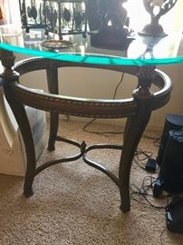 Oval Hammery End Table