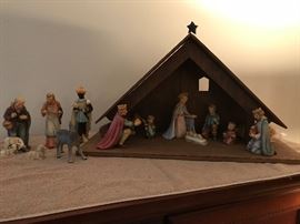 Hummel Nativity Scene with Hummel Manger